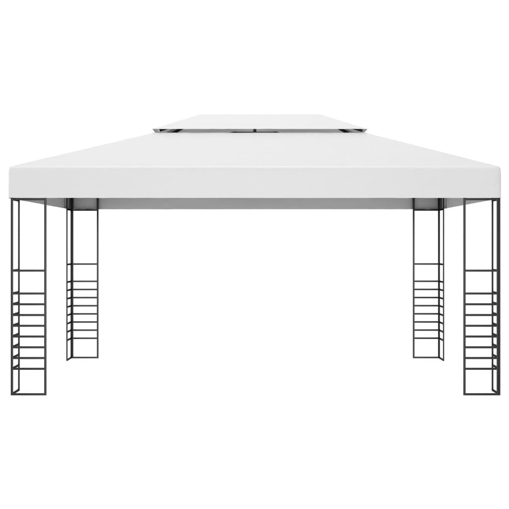 Altán se světelnými LED řetězy 4 x 3 x 2,7 m bílý