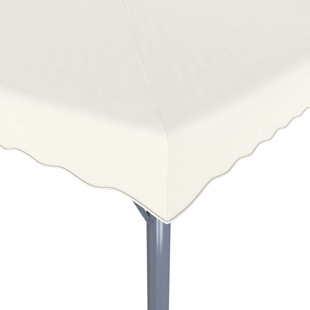 Altán se světelnými LED řetězy 300 x 300 cm krémový hliník
