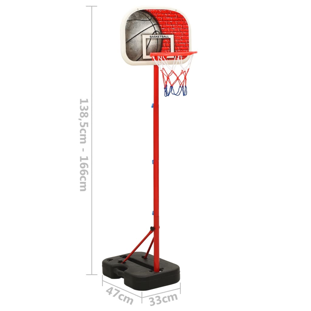 Přenosný basketbalový set nastavitelný 138,5–166 cm