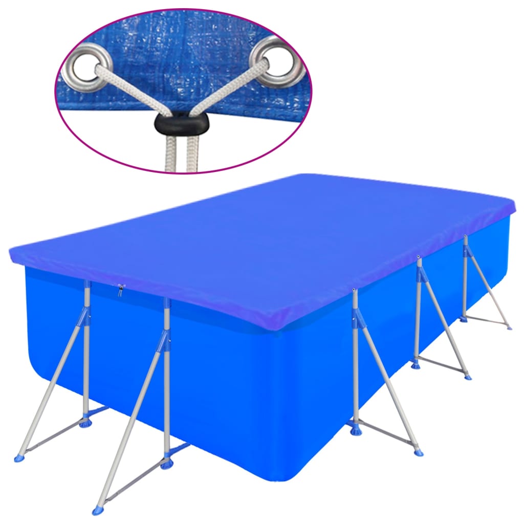 Krycí plachty na bazén 2 ks PE obdélníkové 90 g/m² 394 x 207 cm