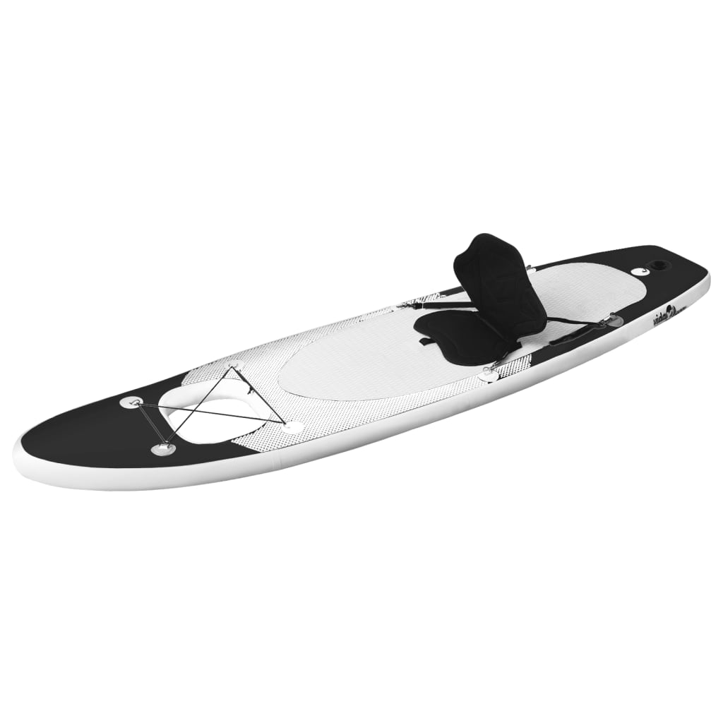Nafukovací SUP paddleboard s příslušenstvím černý 300x76x10 cm