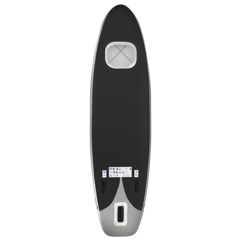 Nafukovací SUP paddleboard s příslušenstvím černý 300x76x10 cm