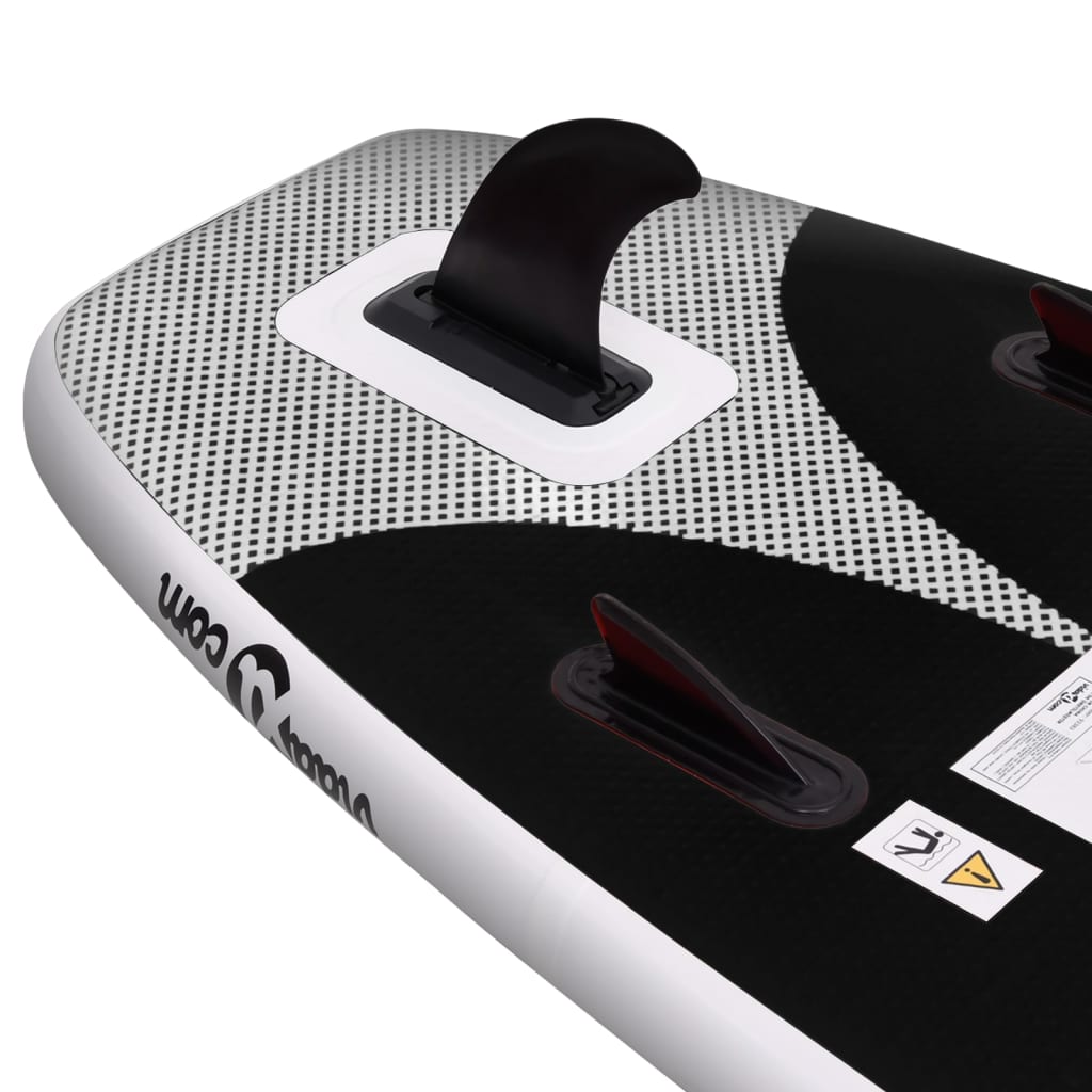 Nafukovací SUP paddleboard s příslušenstvím černý 300x76x10 cm