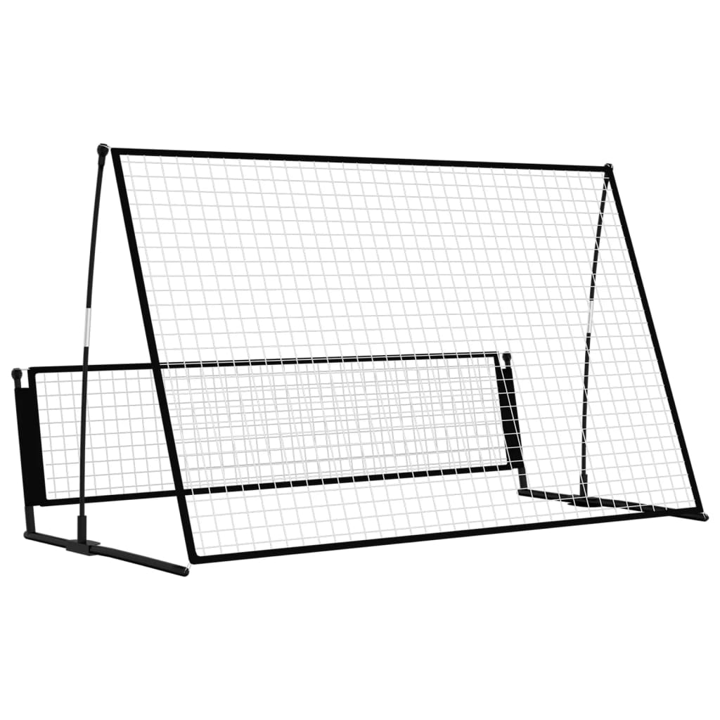 Fotbalový rebounder 2 v 1 202 x 104 x 120 cm ocel