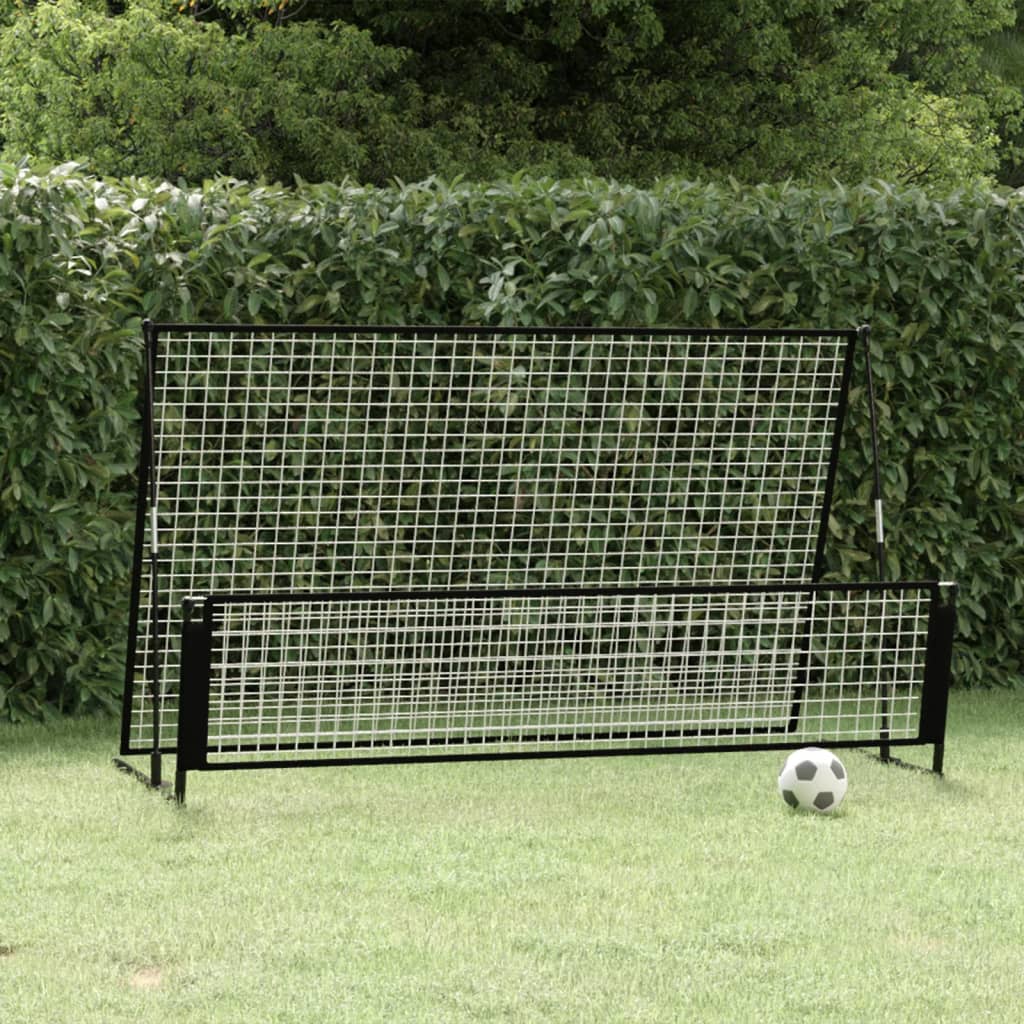 Fotbalový rebounder 2 v 1 202 x 104 x 120 cm ocel