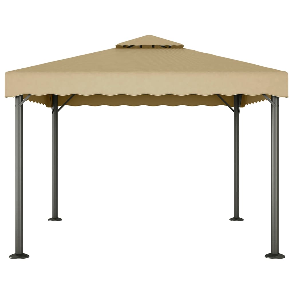 Altán taupe 3 x 3 m hliník a ocel