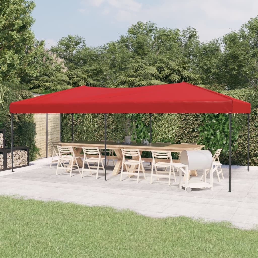 Skládací party stan červený 3 x 6 m