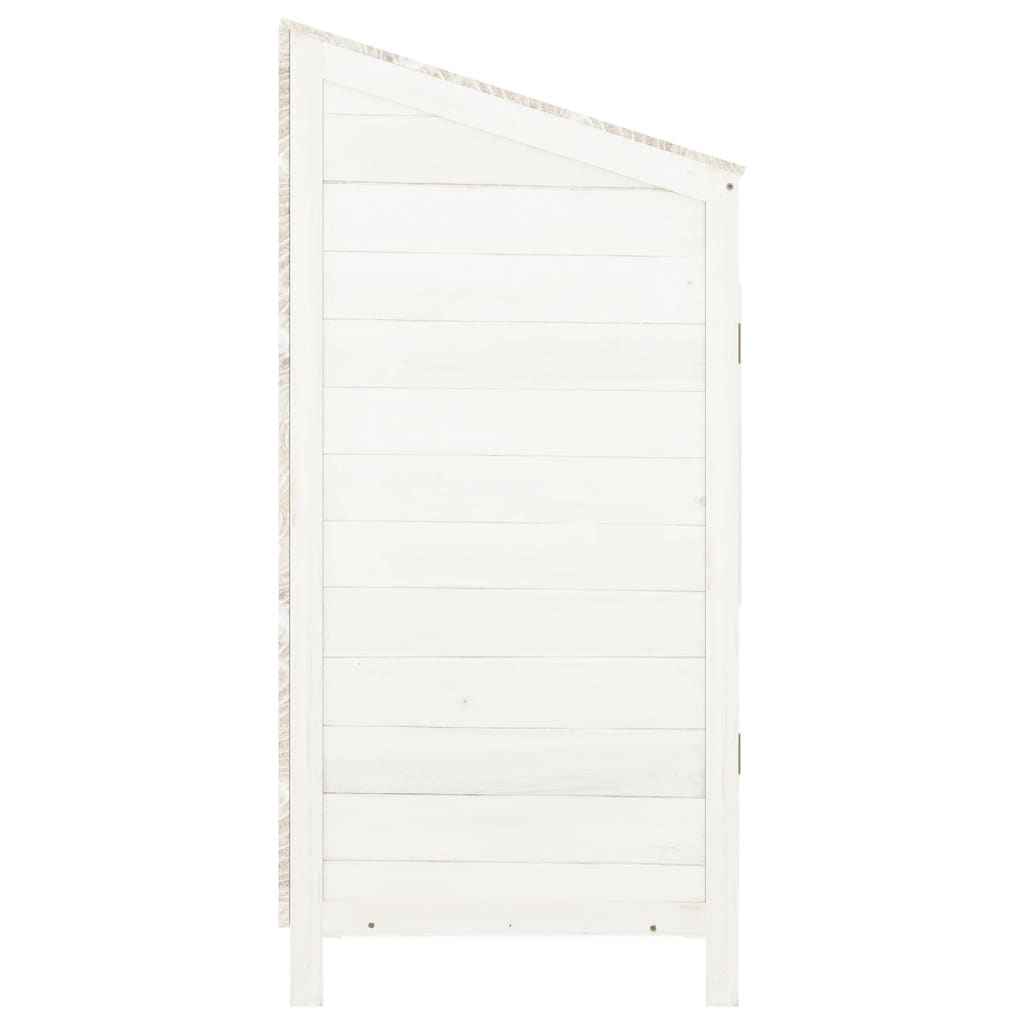Zahradní kůlna bílá 55 x 52 x 112 cm masivní jedlové dřevo