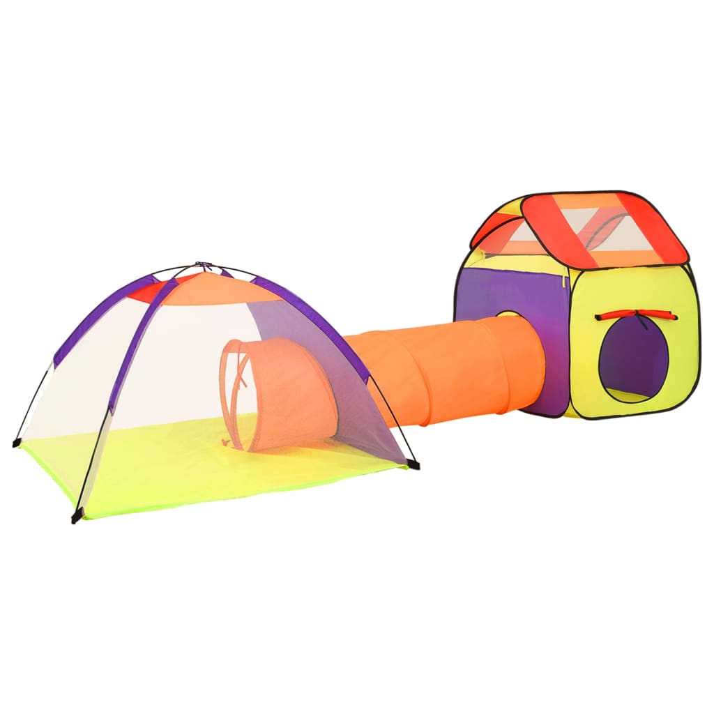 Dětský stan na hraní s 250 míčky vícebarevný 338 x 123 x 111 cm