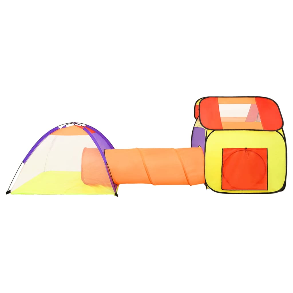 Dětský stan na hraní s 250 míčky vícebarevný 338 x 123 x 111 cm