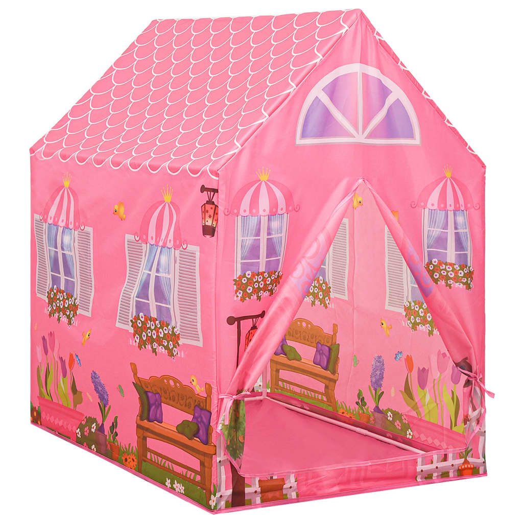 Dětský stan na hraní s 250 míčky růžový 69 x 94 x 104 cm
