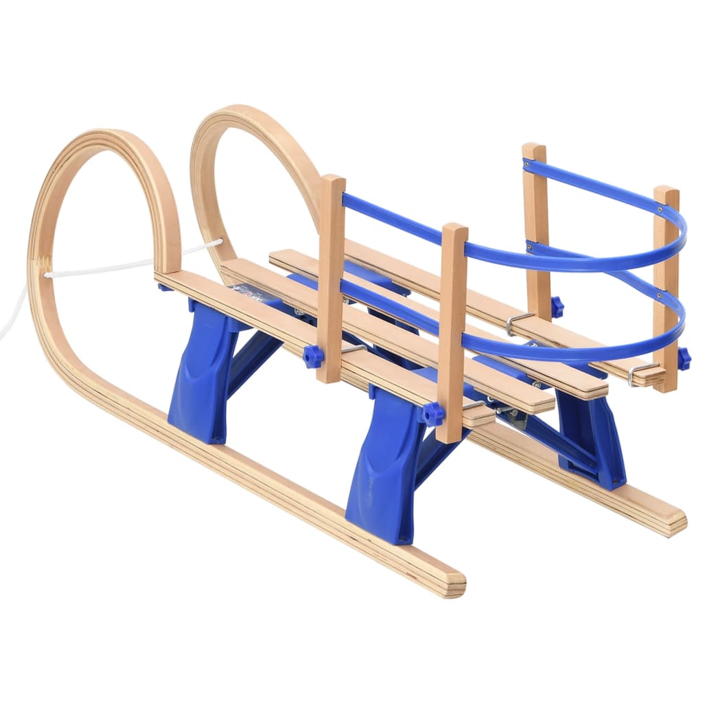 Skládací sáně s opěradlem 110 cm překližka
