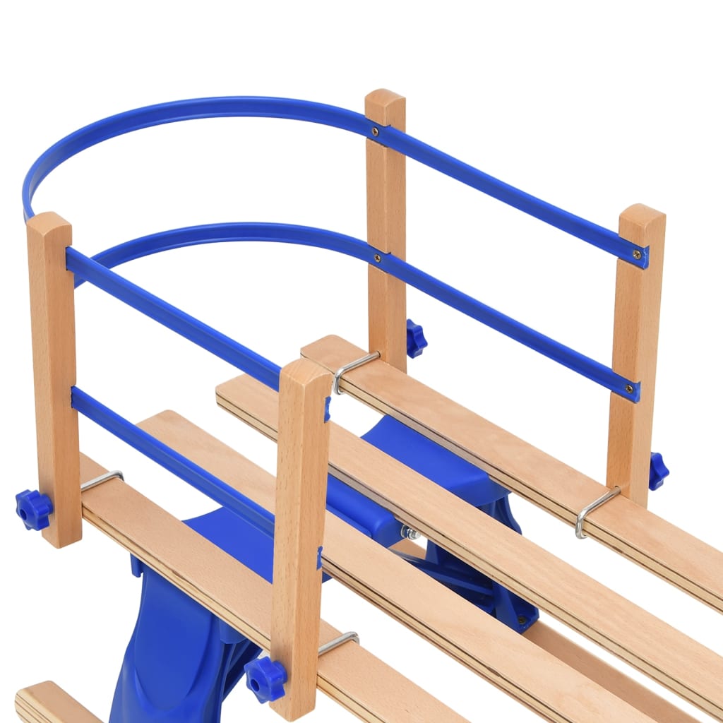 Skládací sáně s opěradlem 110 cm překližka