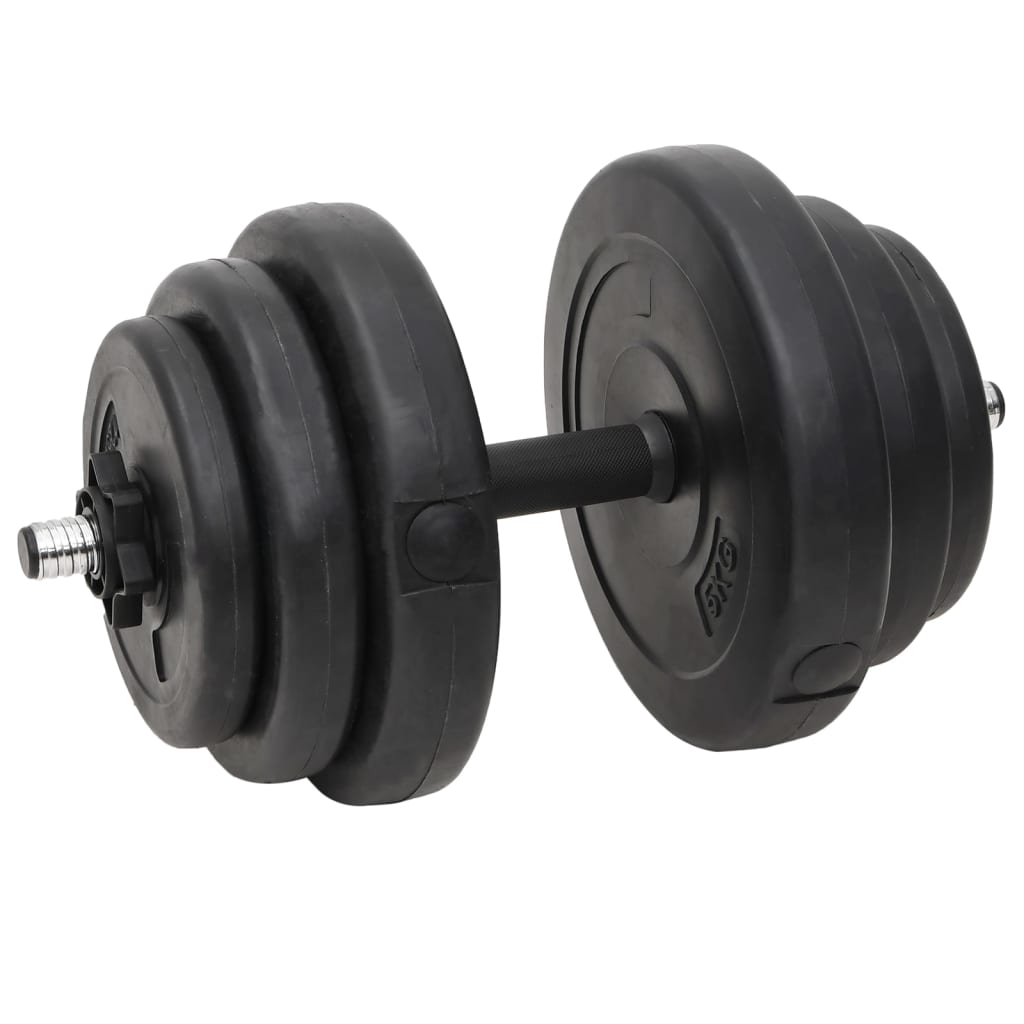 Sada obouruční a jednoručních činek se závažím 60 kg