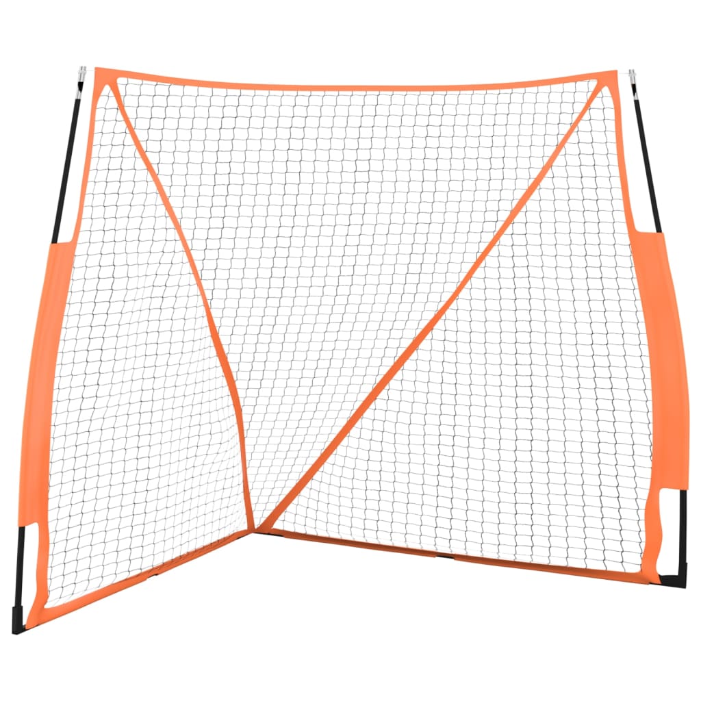 Přenosná baseballová síť oranžová/černá 183x182x183cm polyester