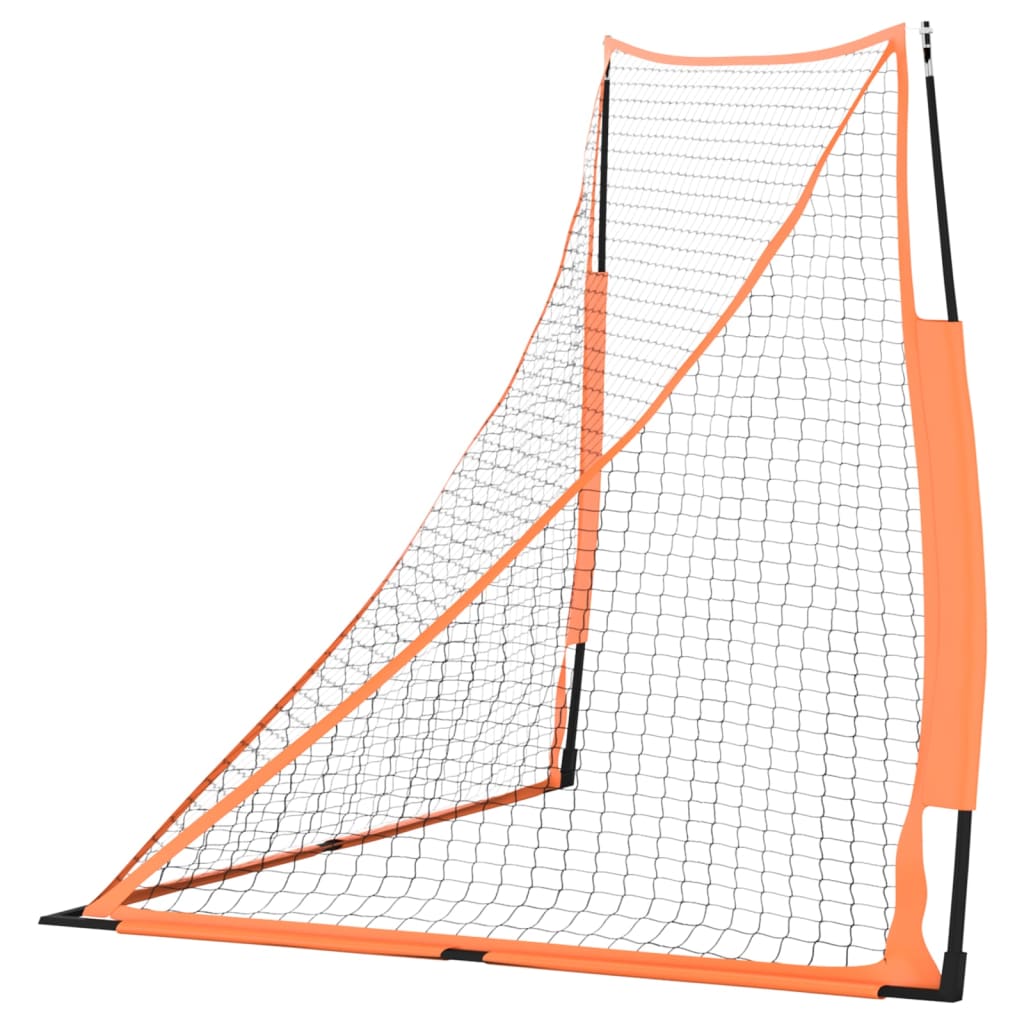 Přenosná baseballová síť oranžová/černá 183x182x183cm polyester