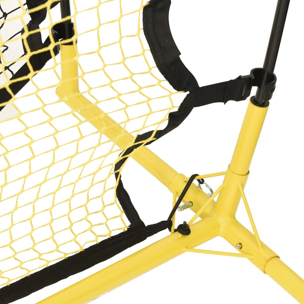 Fotbalový rebounder černý a žlutý 183 x 85 x 120 cm polyester