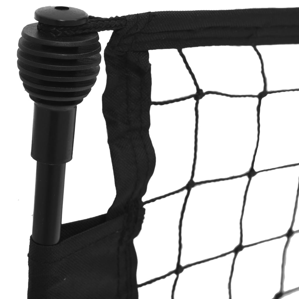 Fotbalový rebounder černý a žlutý 183 x 85 x 120 cm polyester
