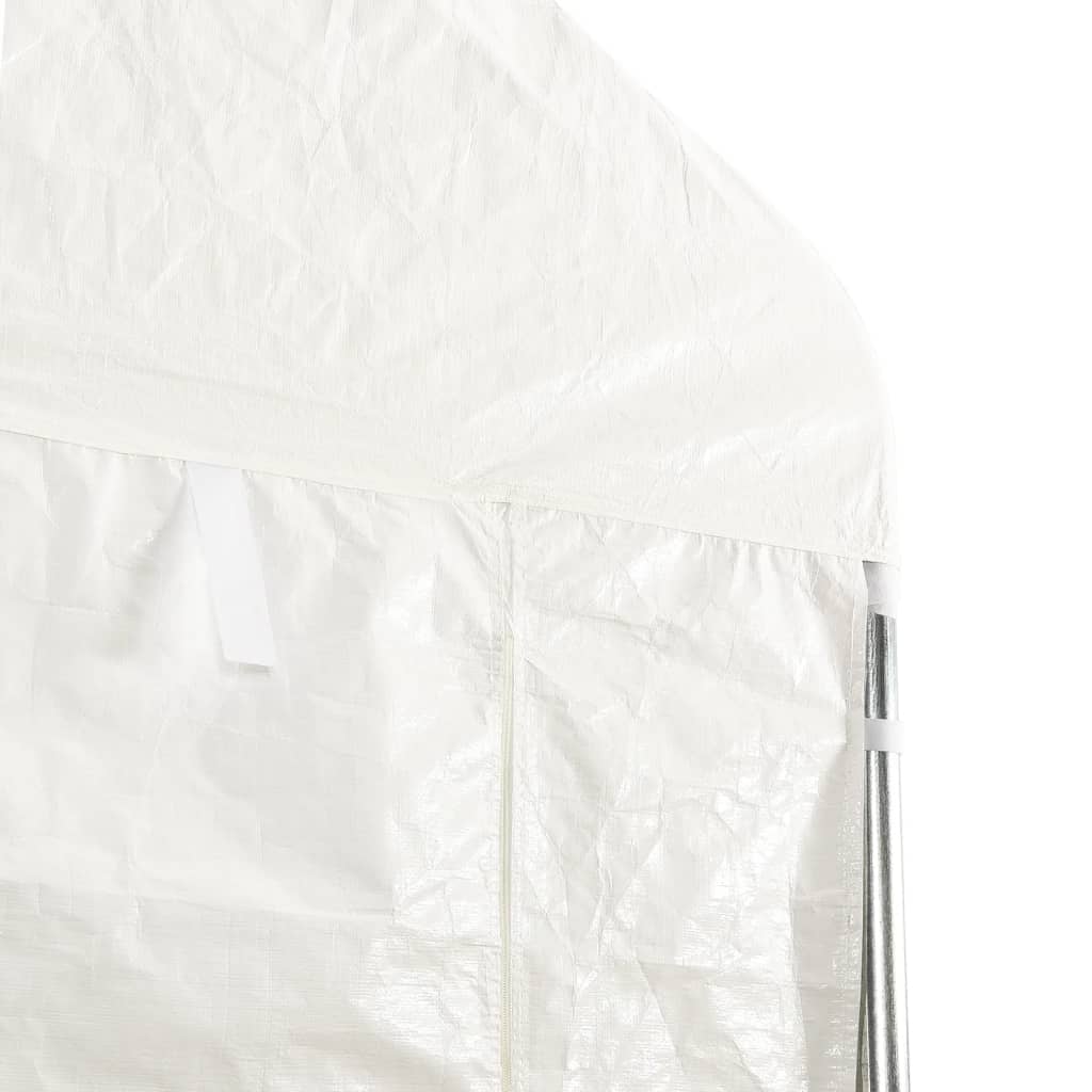 Altán se střechou bílý 2,28 x 2,23 x 2,69 m polyethylen