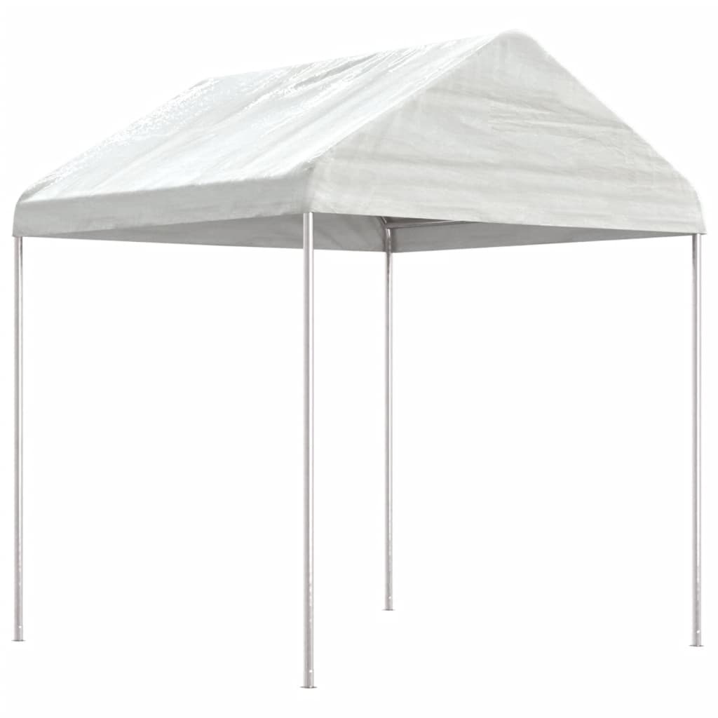Altán se střechou bílý 11,15 x 2,28 x 2,69 m polyethylen