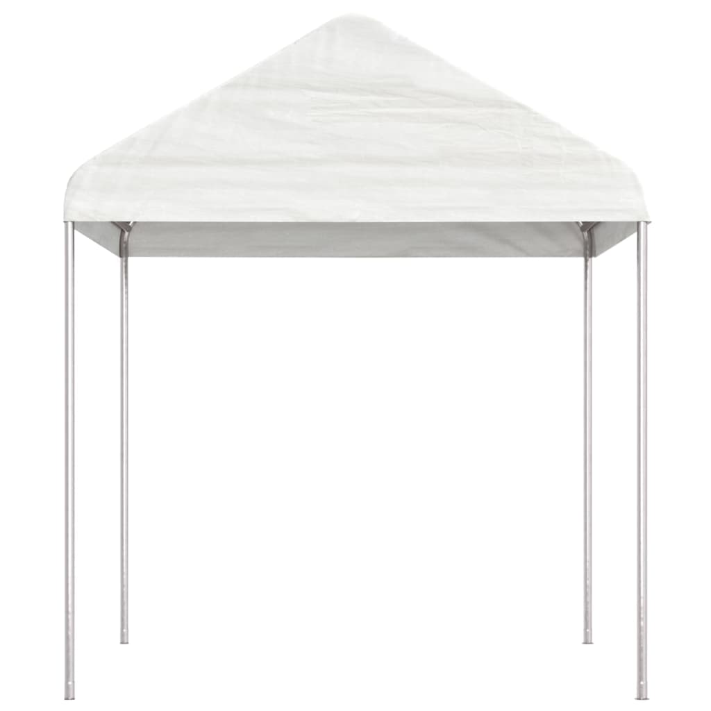 Altán se střechou bílý 15,61 x 2,28 x 2,69 m polyethylen