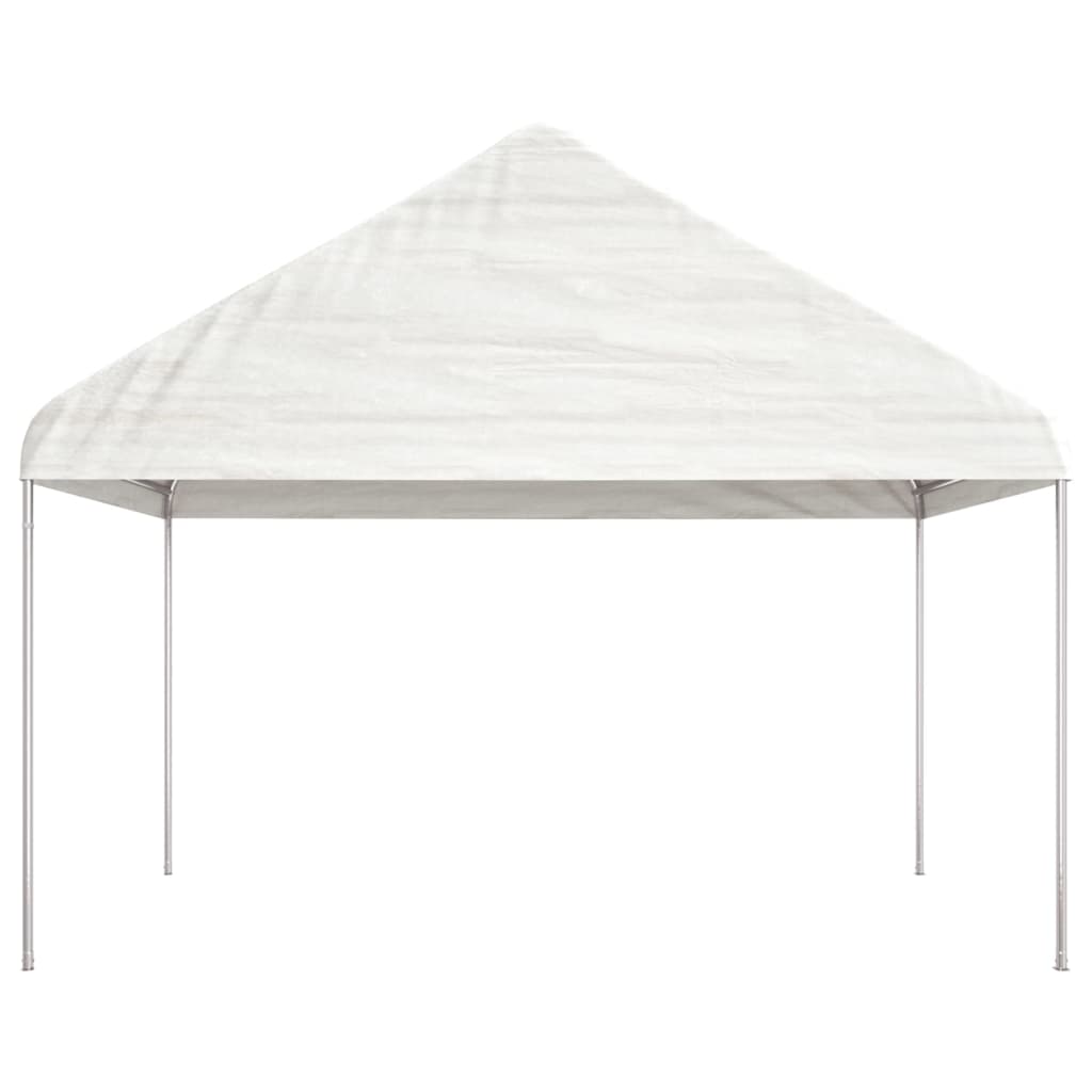 Altán se střechou bílý 6,69 x 4,08 x 3,22 m polyethylen