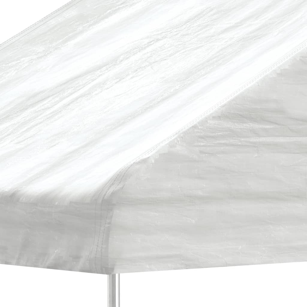 Altán se střechou bílý 6,69 x 4,08 x 3,22 m polyethylen