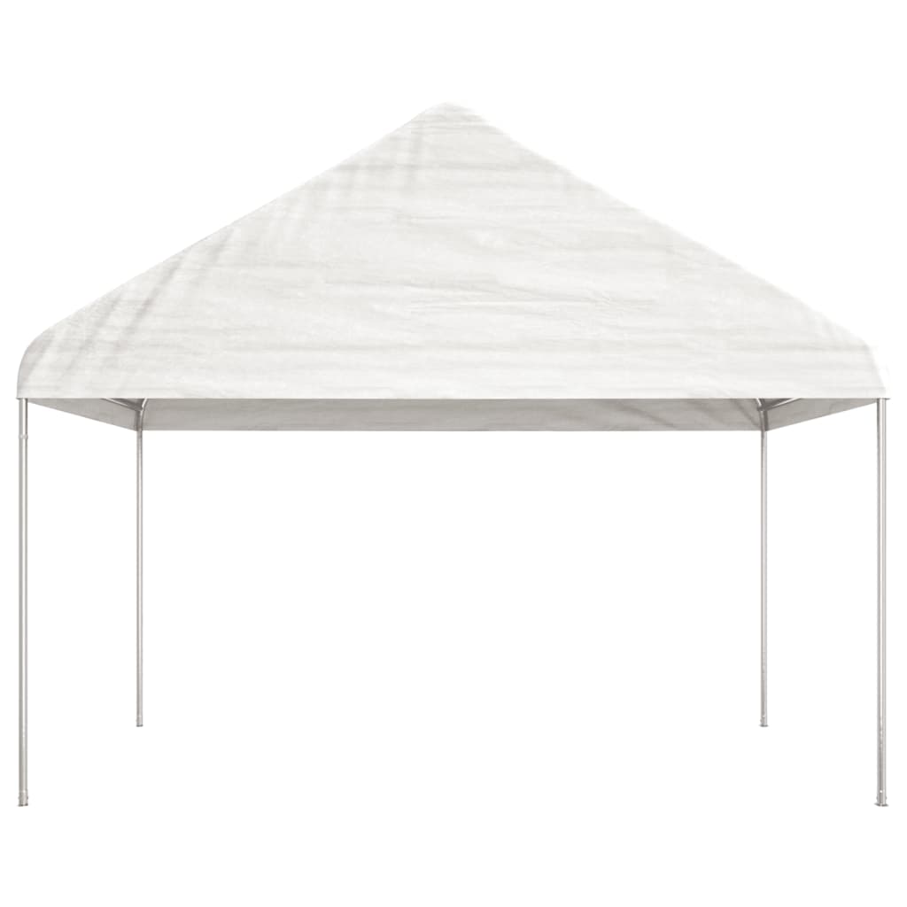 Altán se střechou bílý 13,38 x 4,08 x 3,22 m polyethylen