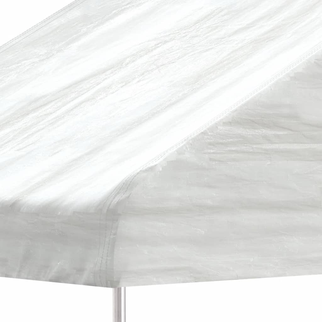 Altán se střechou bílý 13,38 x 4,08 x 3,22 m polyethylen