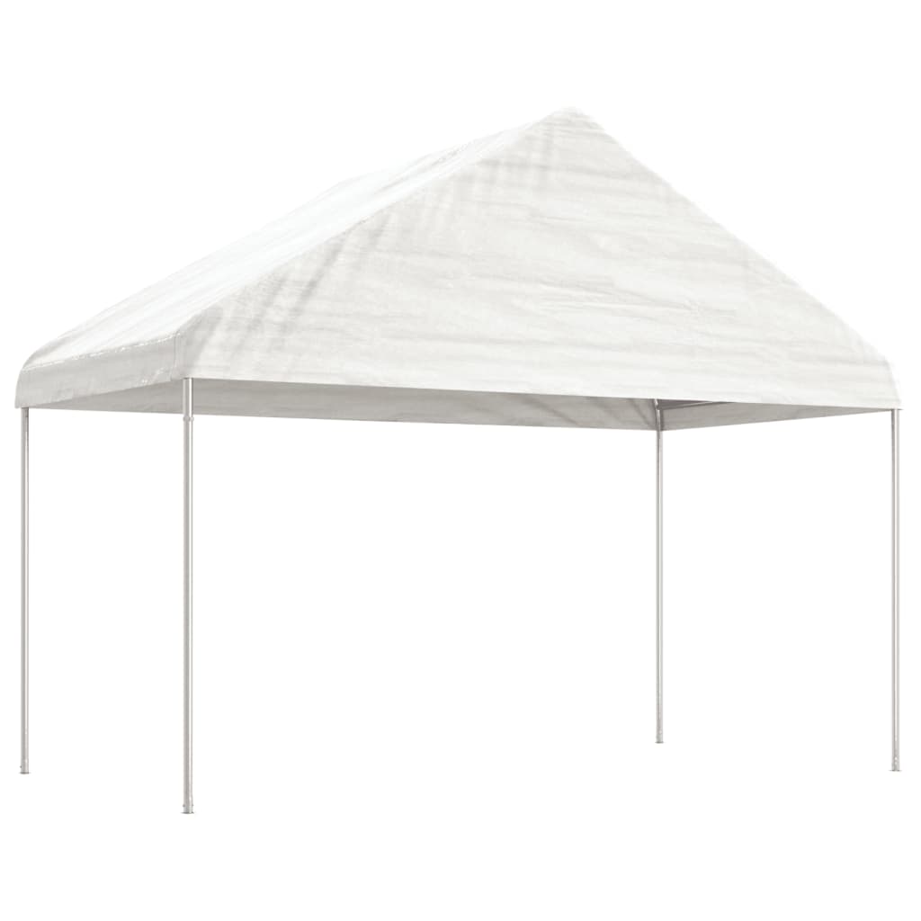 Altán se střechou bílý 17,84 x 4,08 x 3,22 m polyethylen