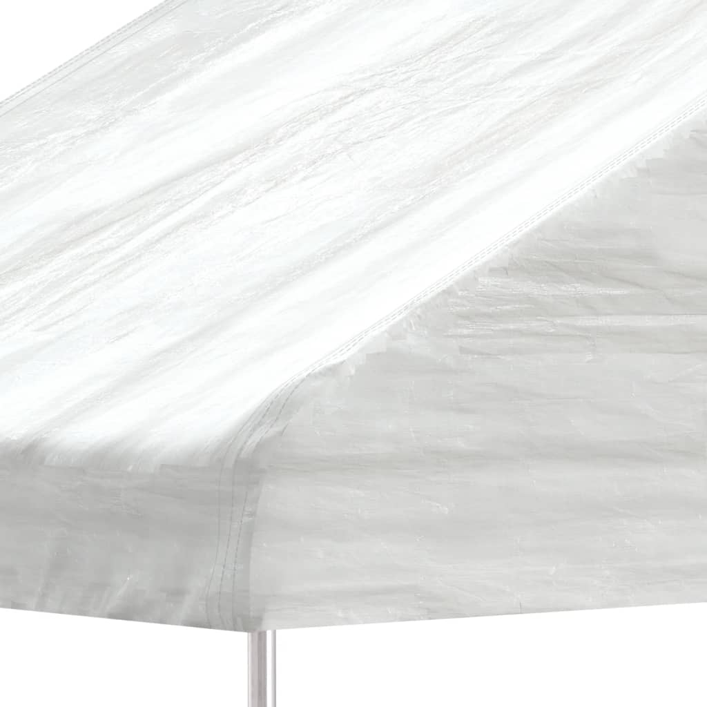 Altán se střechou bílý 17,84 x 4,08 x 3,22 m polyethylen