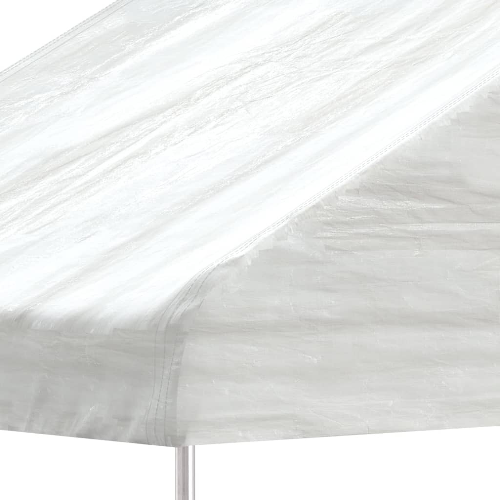 Altán se střechou bílý 20,07 x 4,08 x 3,22 m polyethylen