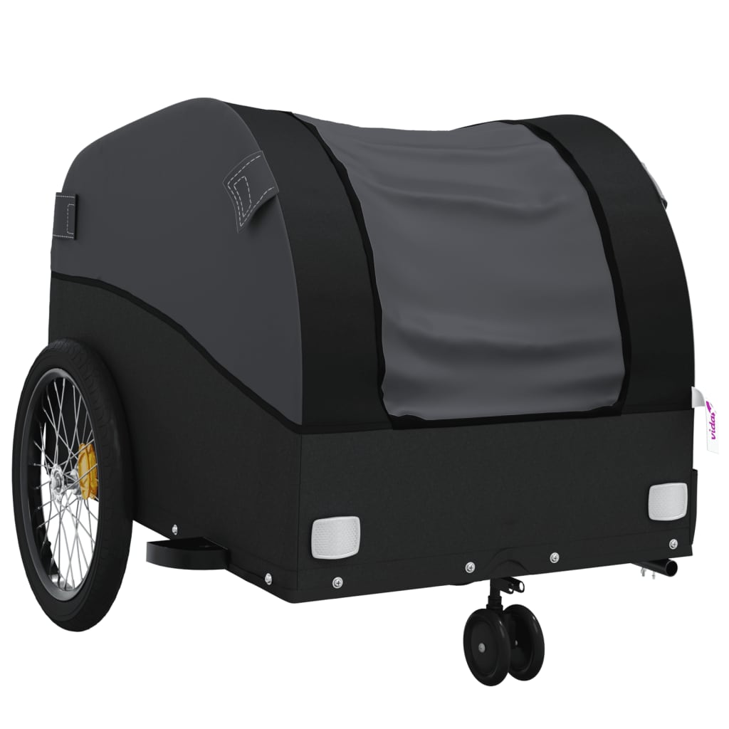 Vozík za kolo černý 30 kg železo