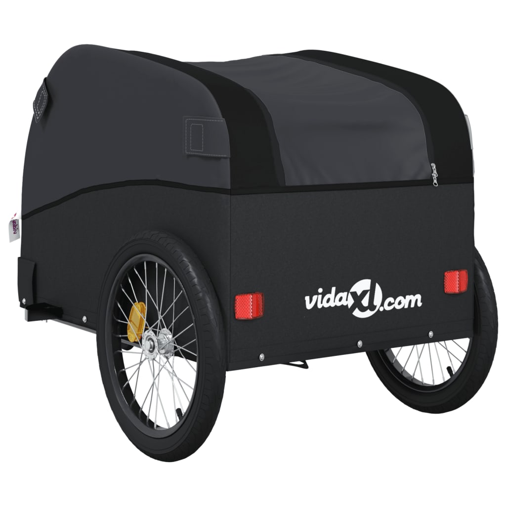 Vozík za kolo černý 30 kg železo