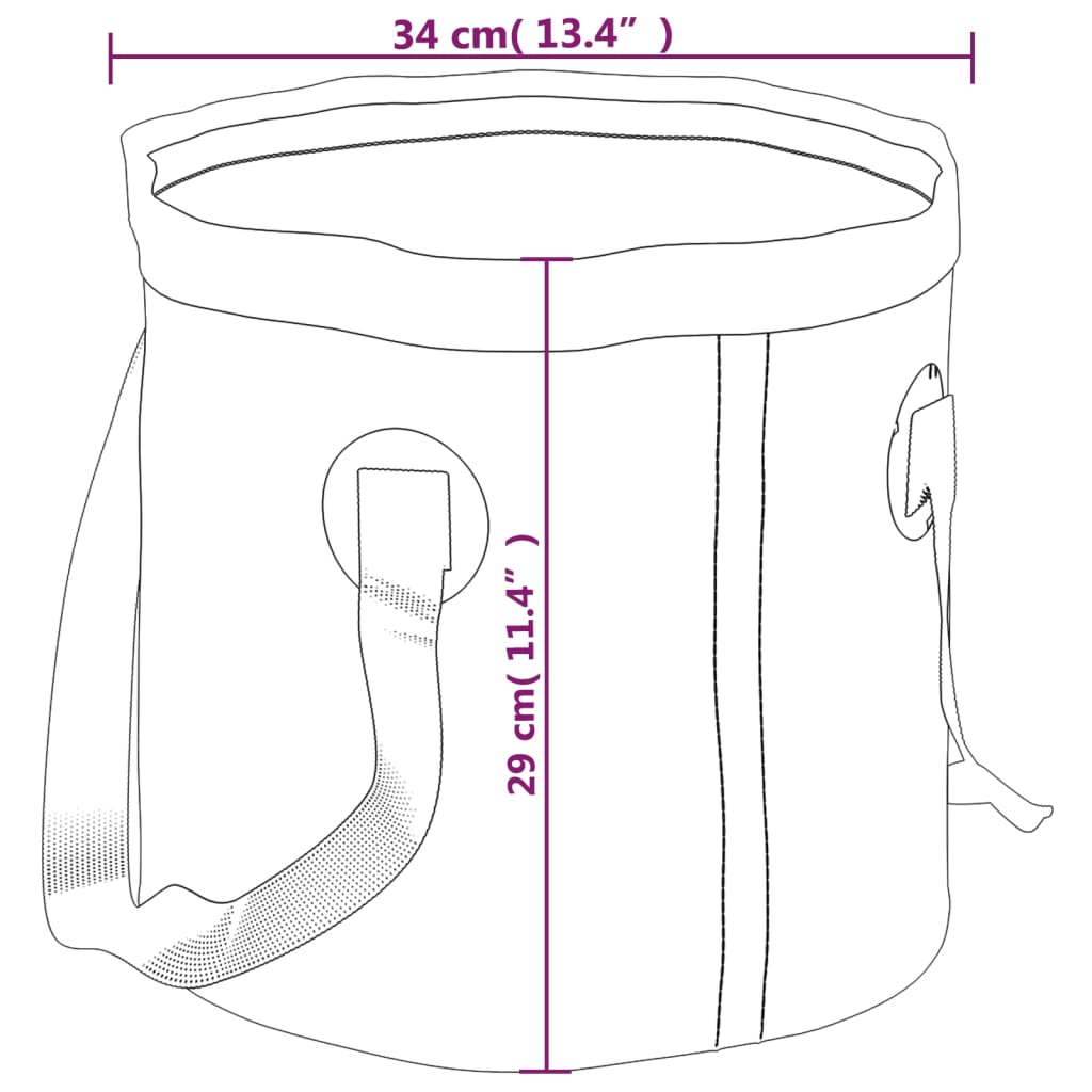 Skládací kbelíky 2 ks černé 30 l PVC
