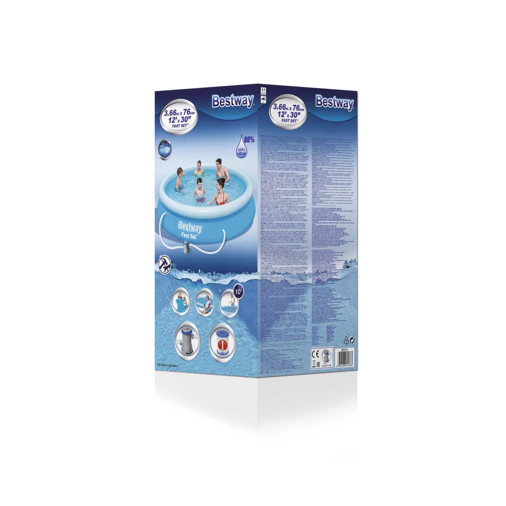 Bestway Bazén Fast Set s příslušenstvím 366 x 76 cm 57274