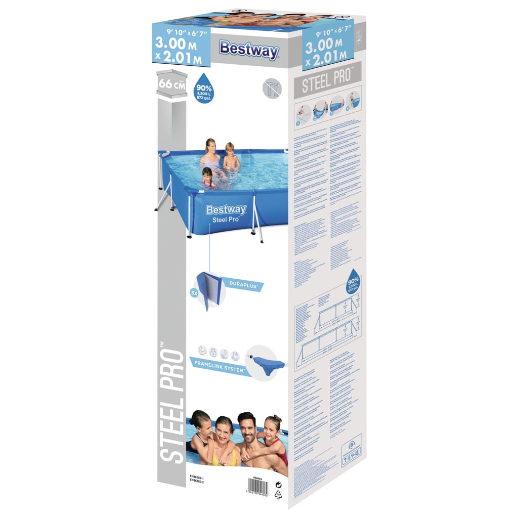 Bestway Nadzemní bazén Steel Pro 300 x 201 x 66 cm