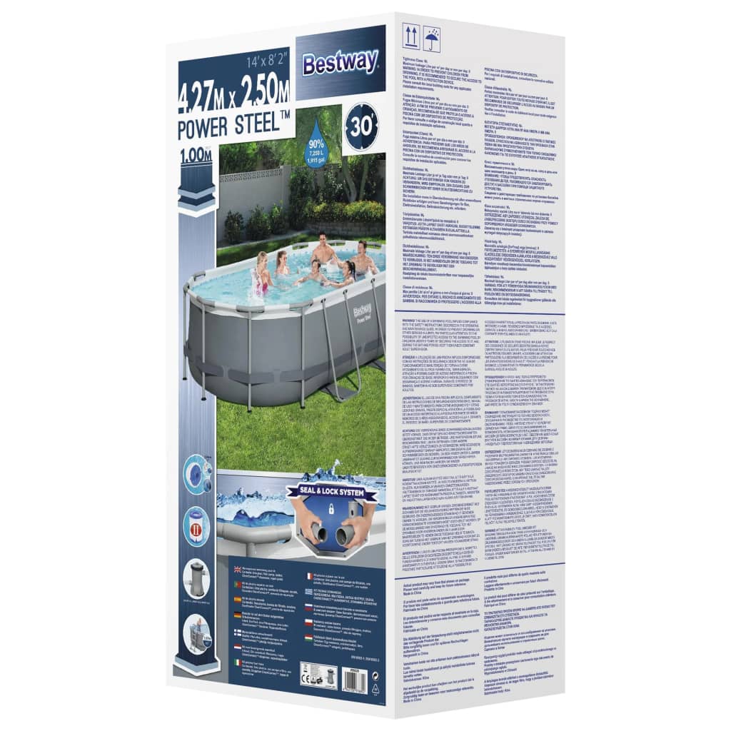 Bestway Nadzemní bazén Power Steel oválný 427 x 250 x 100 cm