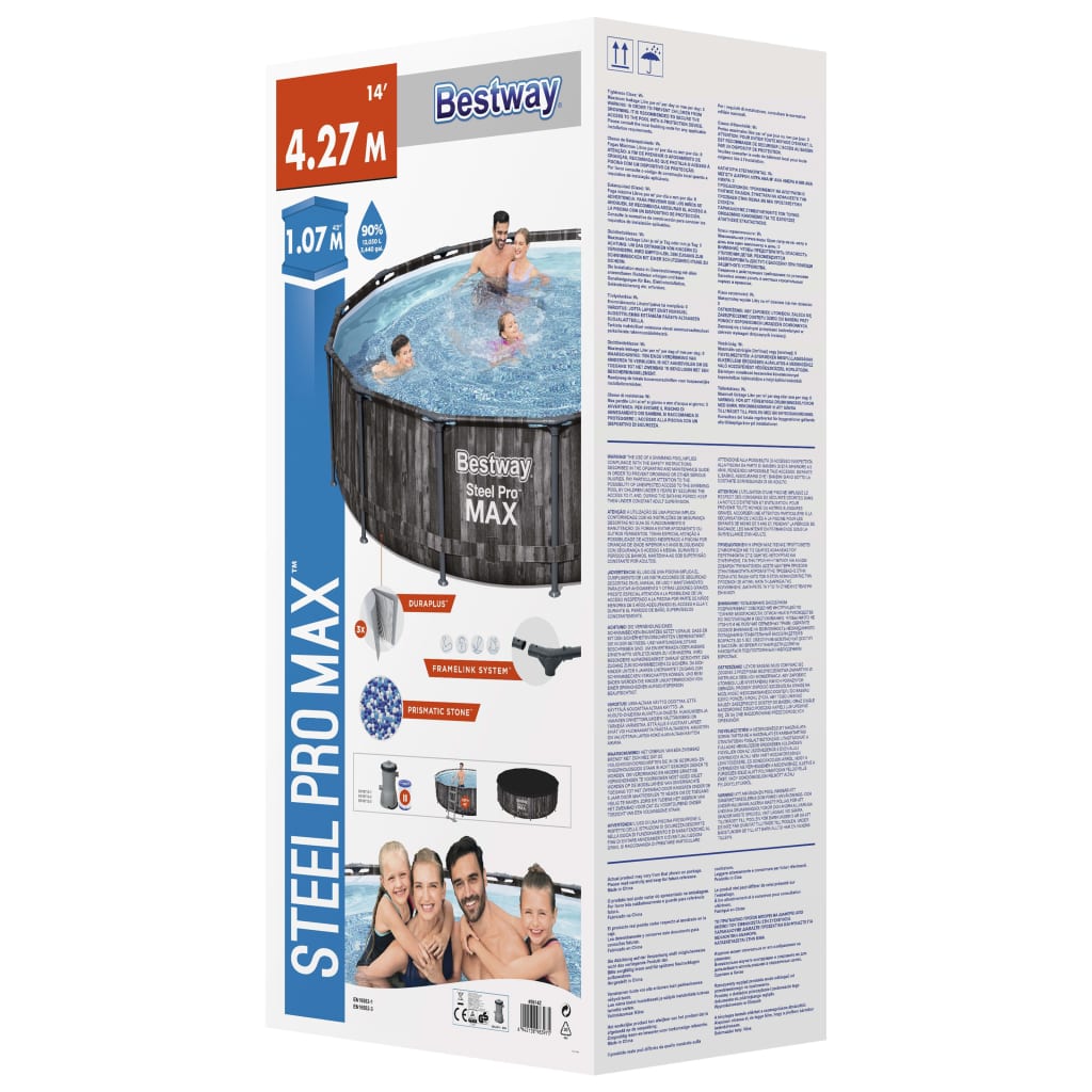 Bestway Bazén Steel Pro MAX s příslušenstvím kulatý 427 x 107 cm