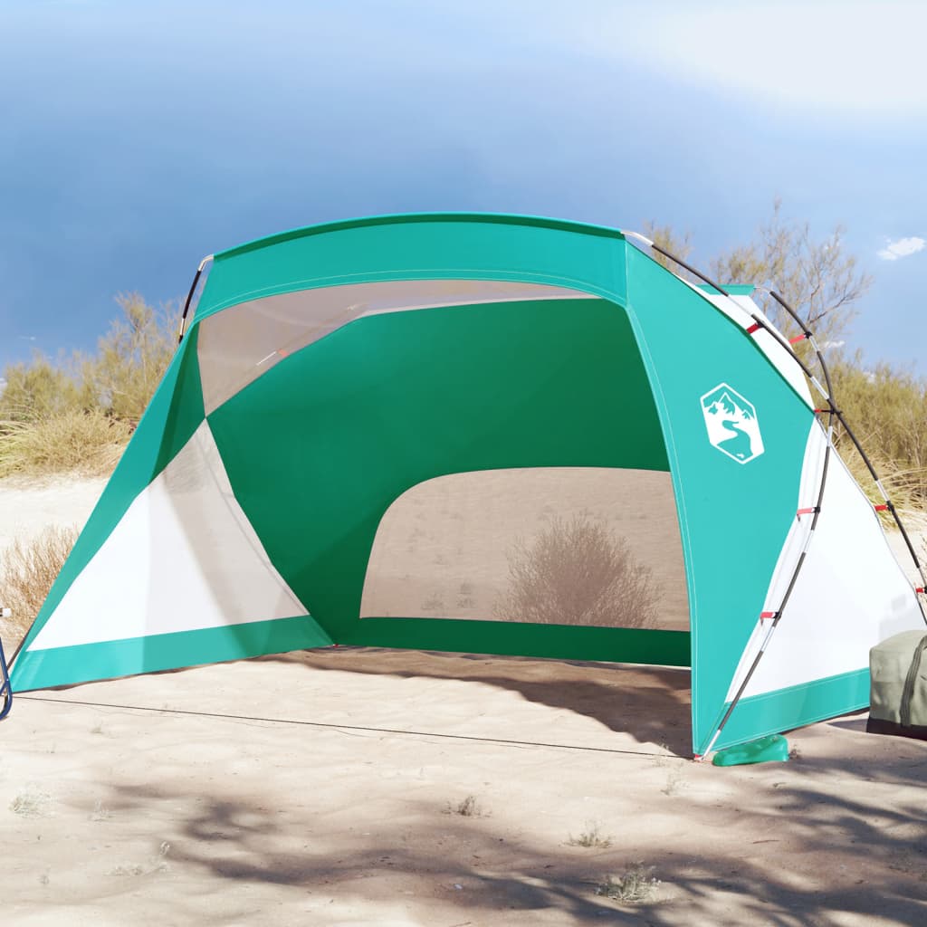 Plážový stan mořská zelená 274x178x170/148 cm 185T polyester