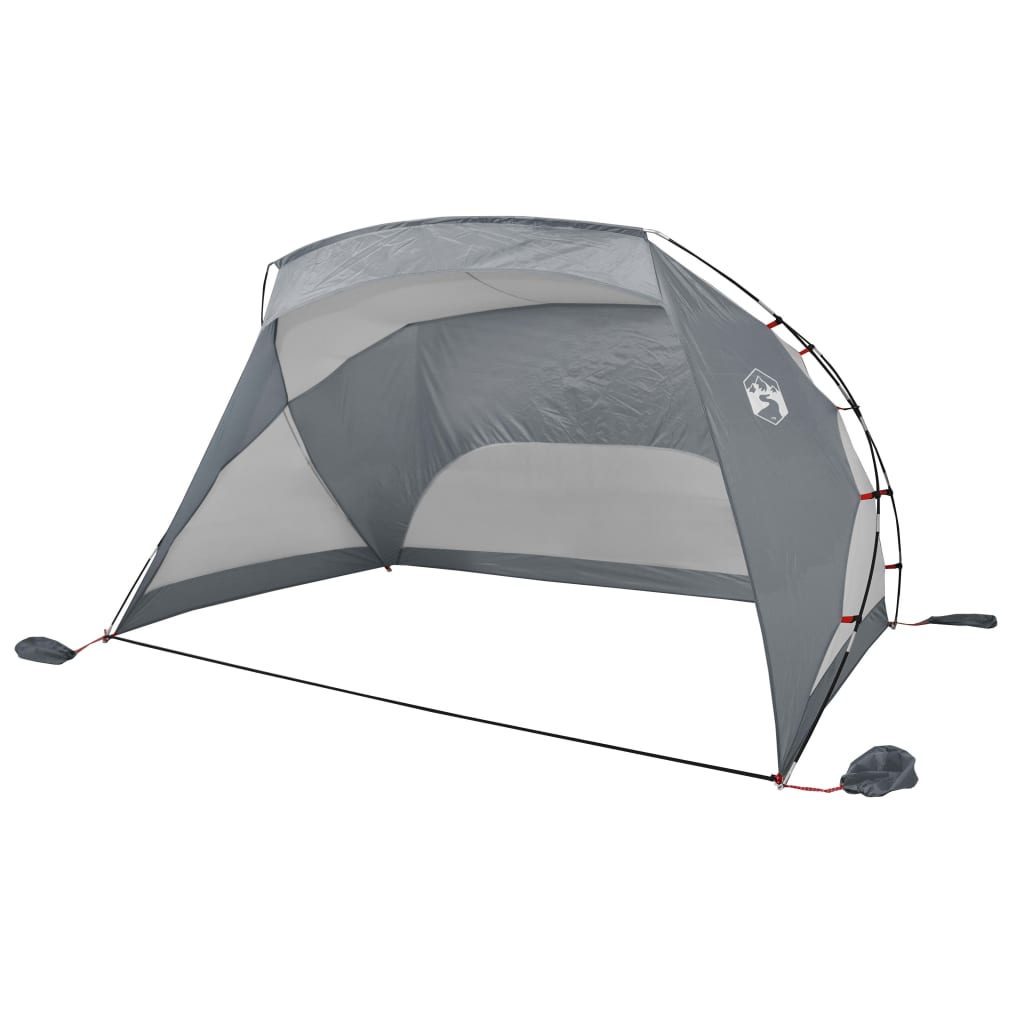 Plážový stan šedý 274 x 178 x 170/148 cm 185T polyester