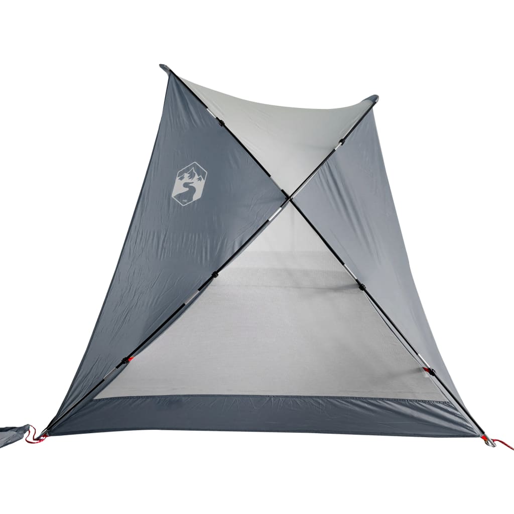 Plážový stan šedý 274 x 178 x 170/148 cm 185T polyester