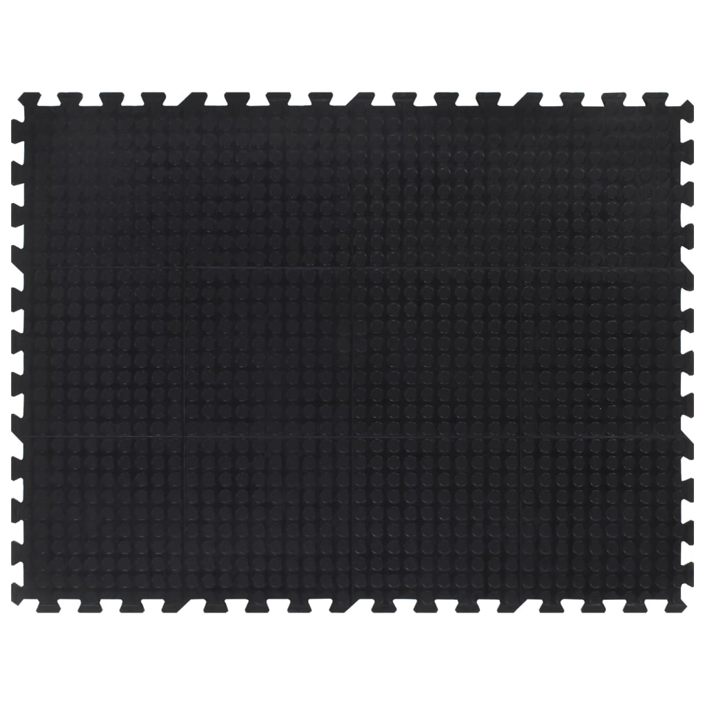 Gumová podlahová dlaždice černá 12 mm 90 x 120 cm