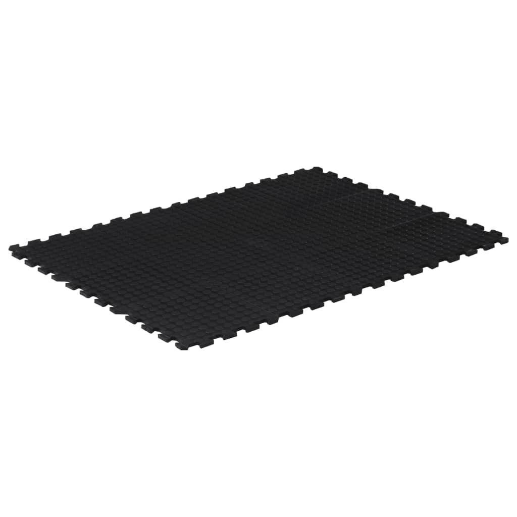 Gumová podlahová dlaždice černá 12 mm 90 x 120 cm