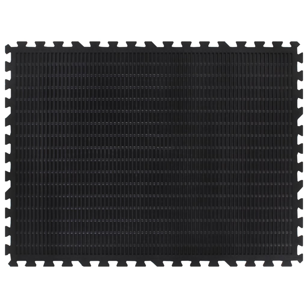 Gumová podlahová dlaždice černá 12 mm 90 x 120 cm