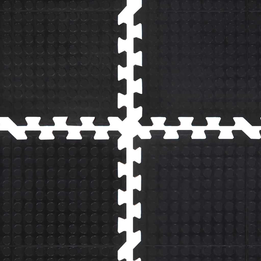 Gumová podlahová dlaždice černá 12 mm 90 x 120 cm