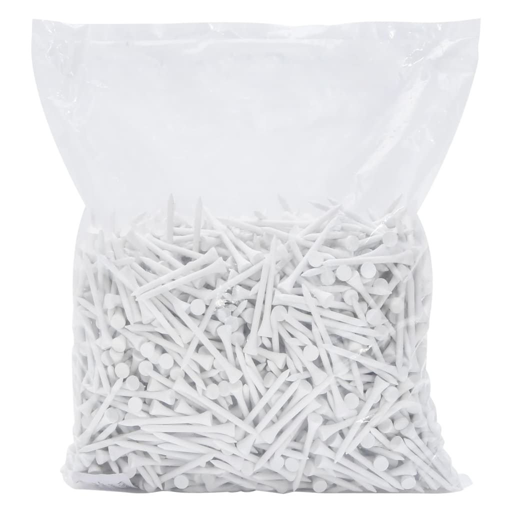 Golfová týčka 1 000 ks bílá 54 mm bambus