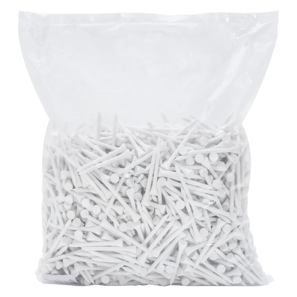 Golfová týčka 1 000 ks bílá 83 mm bambus