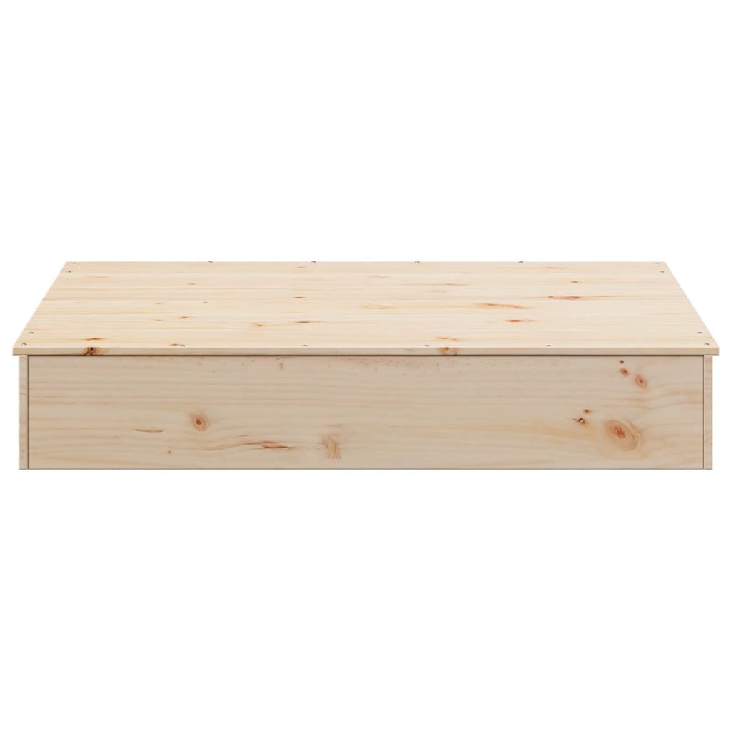 Pískoviště s víkem 111 x 111 x 19,5 cm masivní borové dřevo