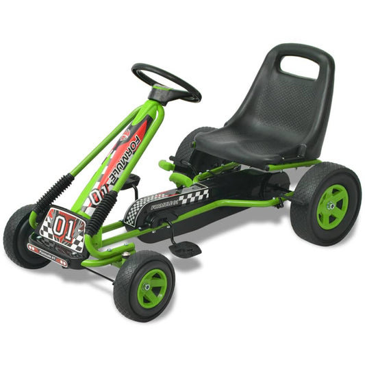 Šlapací motokára s nastavitelným sedátkem zelená